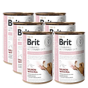 Brit VD Dog Hypoallergenic Salmon & Pea lazac és borsó 6x400g